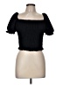 New Look Black Short Sleeve Top Size 8 - photo 1