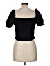New Look Black Short Sleeve Top Size 8 - photo 2