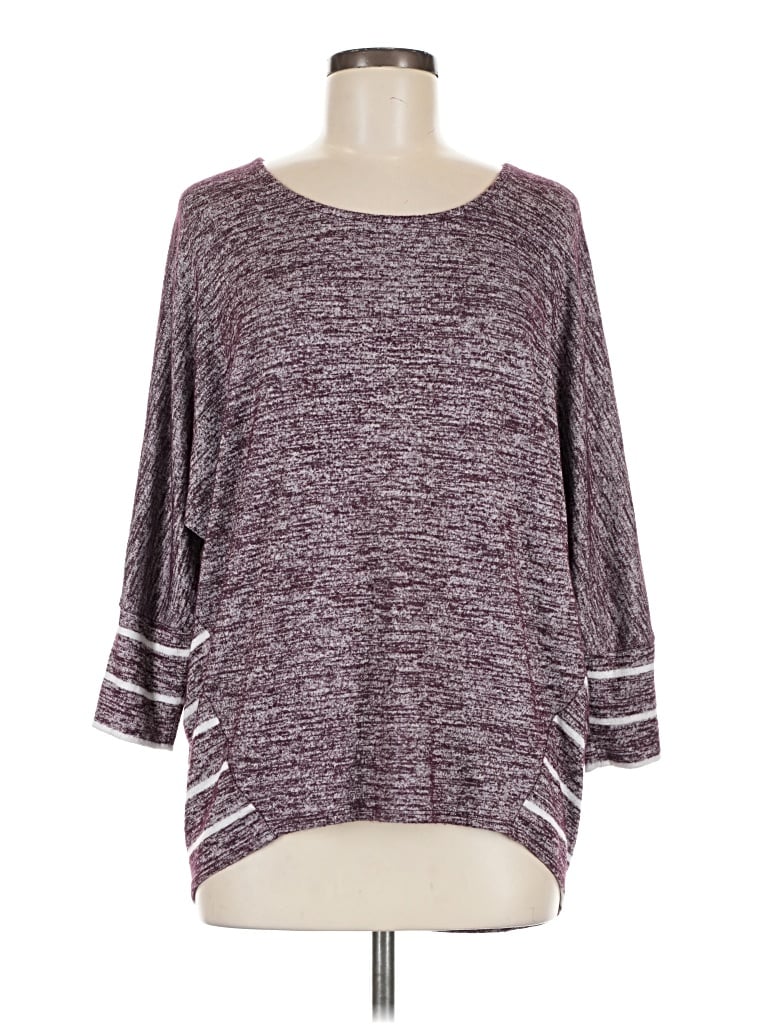 Pre-owned Market & Spruce 3/4 Sleeve T-shirt In Burgundy