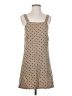 Mod Ref 100% Cotton Polka Dots Tan Casual Dress Size S - photo 1