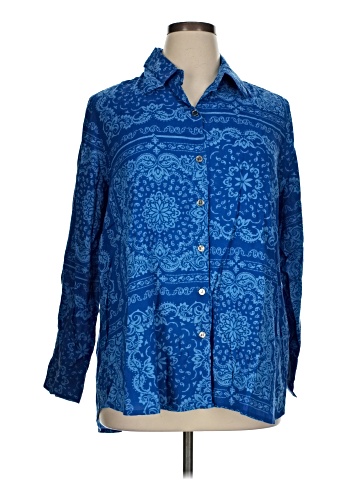 Cato 3/4 Sleeve Button-Down Shirt (view 1)