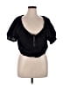 H&M Black Short Sleeve Blouse Size L - photo 1