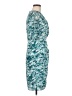 Whistles Print Teal Cocktail Dress Size 8 - photo 4
