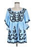 Shein Blue 3/4 Sleeve Top Size 6 - photo 1
