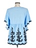 Shein Blue 3/4 Sleeve Top Size 6 - photo 2