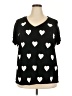 Reflex Hearts Black Short Sleeve Top Size 2X - photo 1