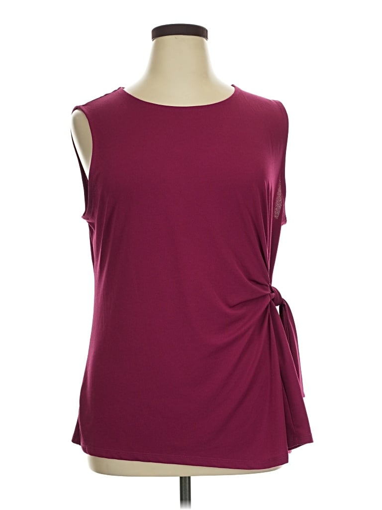 Pre-owned Elle Sleeveless T-shirt In Burgundy