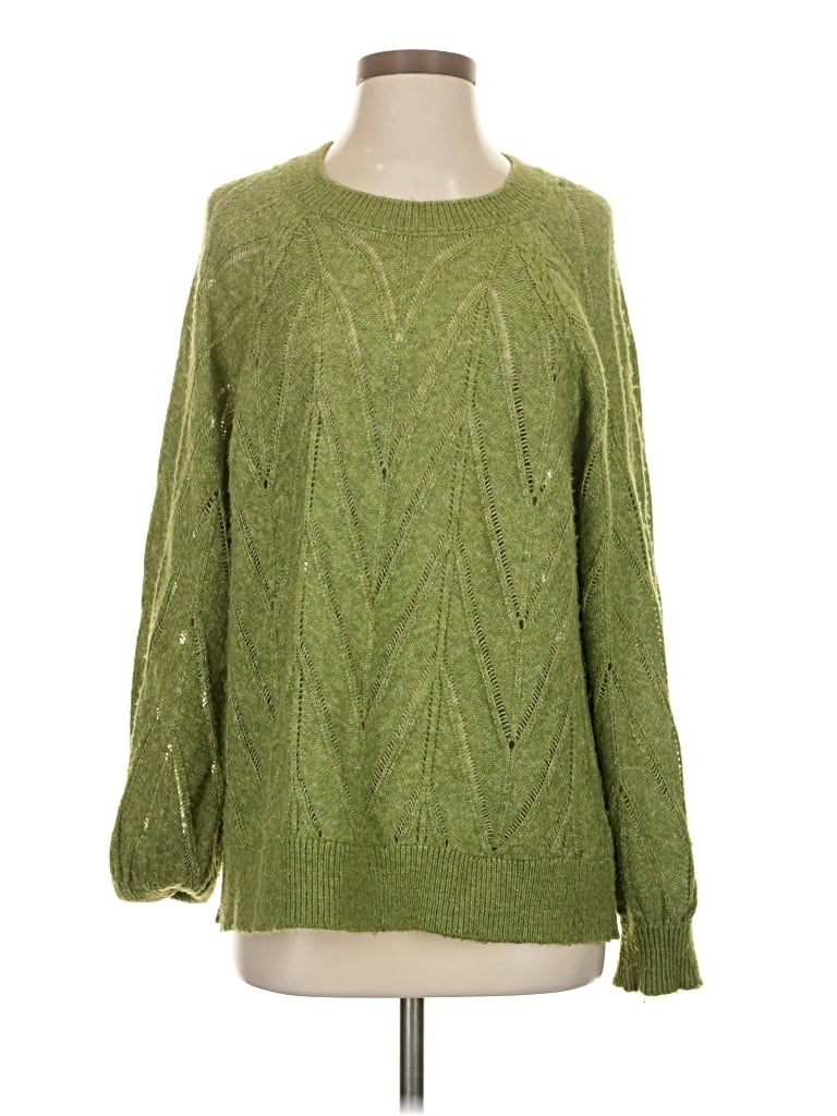 Pre-owned Mng Pullover Sweater In Green