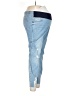 New Look Maternity Color Block Blue Jeans Size 10 Maternity - photo 4