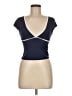 Shein Blue Short Sleeve Top Size 6 - photo 1