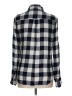 Forever 21 100% Rayon Checkered-gingham Black Long Sleeve Button-Down Shirt Size L - photo 2