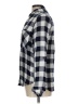 Forever 21 100% Rayon Checkered-gingham Black Long Sleeve Button-Down Shirt Size L - photo 5