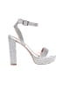 Bar III Silver Sandals Size 5 1/2 - photo 1