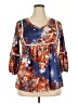 Cherish Blue 3/4 Sleeve Blouse Size XXL (estimated) - photo 1
