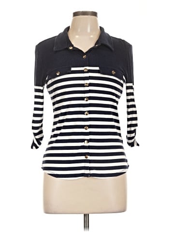 Guess 3/4 Sleeve Button-Down Shirt (view 1)