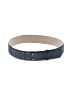 Ann Taylor Gray Black Leather Belt Size L - photo 1