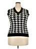 Unbranded Houndstooth Black Sweater Vest Size XXL (estimated) - photo 1