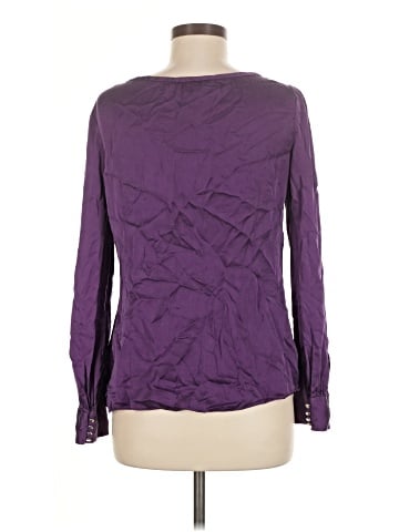 White House Black Market Long Sleeve Silk Top (view 2)