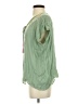 Floreat 100% Rayon Green Short Sleeve Blouse Size XS - photo 5