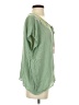 Floreat 100% Rayon Green Short Sleeve Blouse Size XS - photo 4
