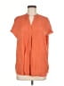 Maison d' Amelie 100% Polyester Orange Short Sleeve Blouse Size M - photo 1