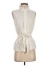 Halogen Ivory Sleeveless Button-Down Shirt Size S - photo 1