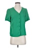Petite Assembly 100% Polyester Green Short Sleeve Blouse Size S (petite) - photo 1