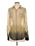 Andrew Charles Color Block Tan Long Sleeve Blouse Size XS - photo 1
