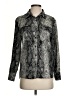 W118 by Walter Baker 100% Polyester Paisley Silver Long Sleeve Blouse Size XS - photo 1