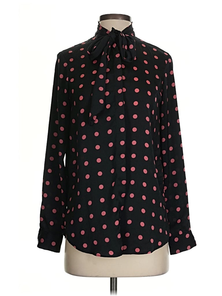 Click to view more detailed imagery on our partner's website Pre-owned Zara Basic Long Sleeve Blouse In Black