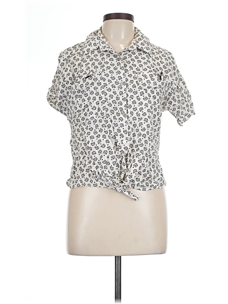 Pre-owned Luxology Short Sleeve Blouse In Ivory