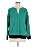 J.Jill Color Block Teal Pullover Sweater Size M - photo 1