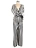 Sandra Darren Stripes Black Jumpsuit Size 12 - photo 2