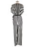 Sandra Darren Stripes Black Jumpsuit Size 12 - photo 1