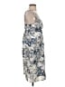 Ethereal 100% Polyester Print Gray Ivory Casual Dress Size S - photo 4