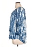 BeachLunchLounge 100% Viscose Tie-dye Blue 3/4 Sleeve Blouse Size XL - photo 5