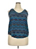 Dots 100% Rayon Blue Sleeveless Top Size 2X - photo 1