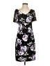 Connected Apparel Floral Black Casual Dress Size 4 - photo 1