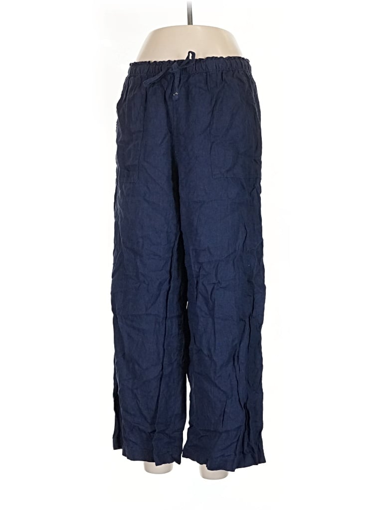 Pre-owned Cynthia Rowley Tjx Linen Pants In Blue