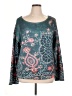 Unbranded Print Teal Pullover Sweater Size XL - photo 1