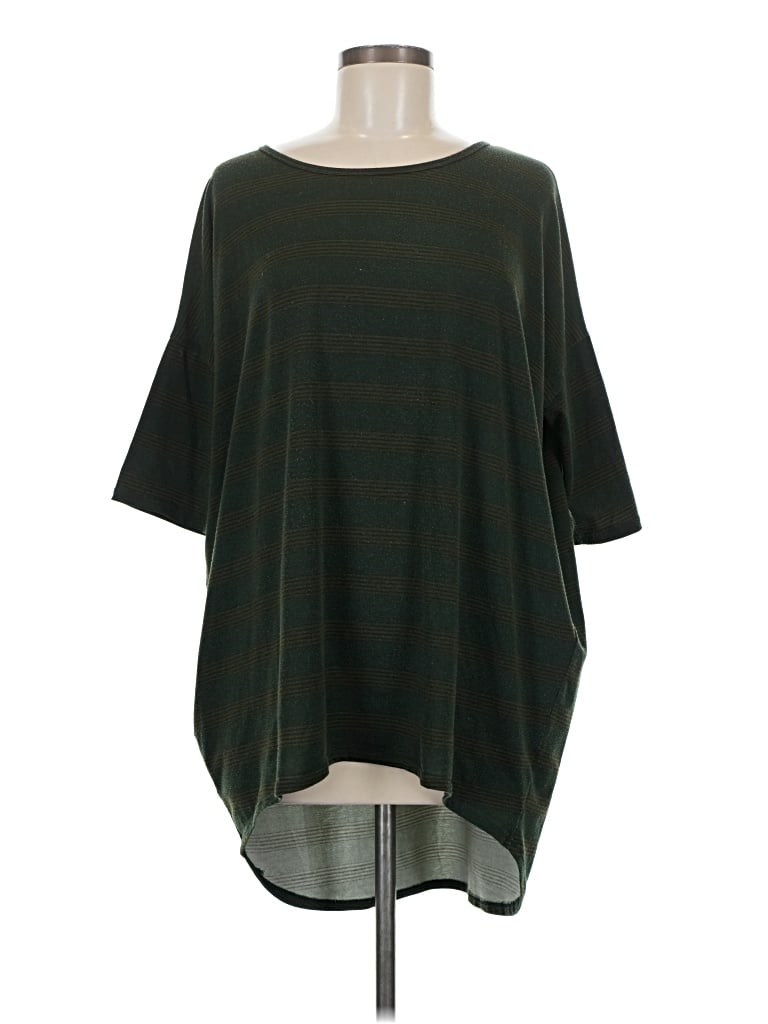 Pre-owned Lularoe 3/4 Sleeve T-shirt In Green