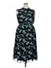 J.Crew 100% Polyester Print Teal Cocktail Dress Size XXL - photo 1