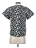 Abbey Glass Silver White Short Sleeve Blouse Size XS - photo 2