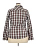 Talbots Plaid Brown Long Sleeve Button-Down Shirt Size 18 - photo 2