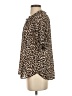 Ann Taylor LOFT 100% Polyester Animal Print Tan Short Sleeve Blouse Size XS - photo 5
