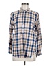 Toad & Co Checkered-gingham Blue Long Sleeve Button-Down Shirt Size M - photo 1