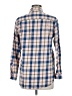Toad & Co Checkered-gingham Blue Long Sleeve Button-Down Shirt Size M - photo 2