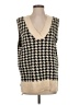 Unbranded 100% Acrylic Houndstooth Tan Sweater Vest Size S - photo 1