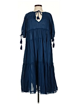 eye makeup with sky blue dress Morning Glory Maxi (Blue)