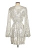 Shein 100% Polyester Metallic Silver Cocktail Dress Size S - photo 2